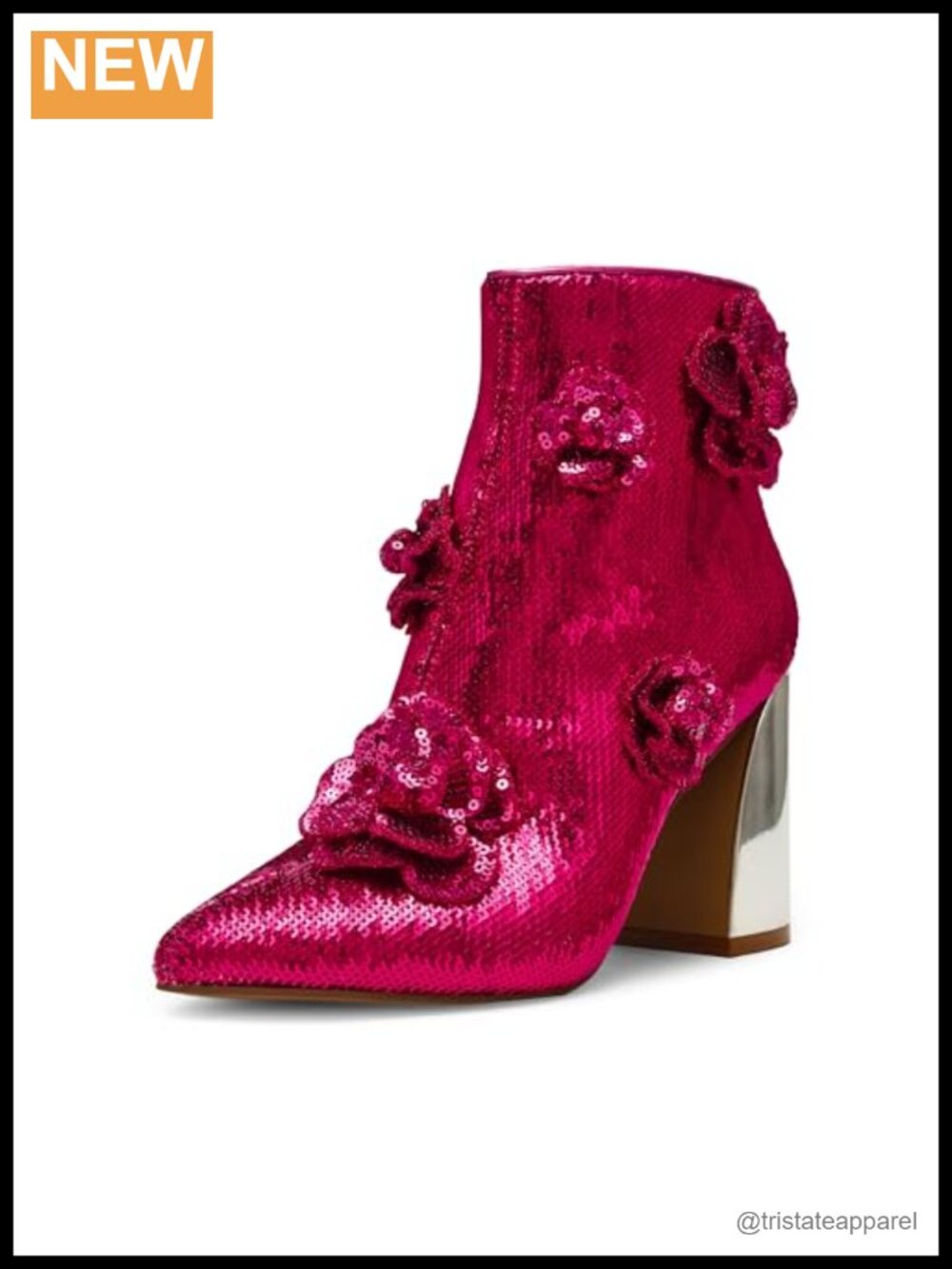 Women's Ankle Bootie Block Heel Pointed Toe Zip Closure Faux Fur Synthetic